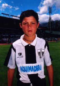 Cristiano Ronaldo playing at Clube Nacional Madeira