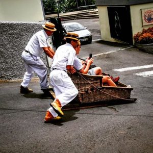 Monte Wicker Basket Sledges auf Madeira