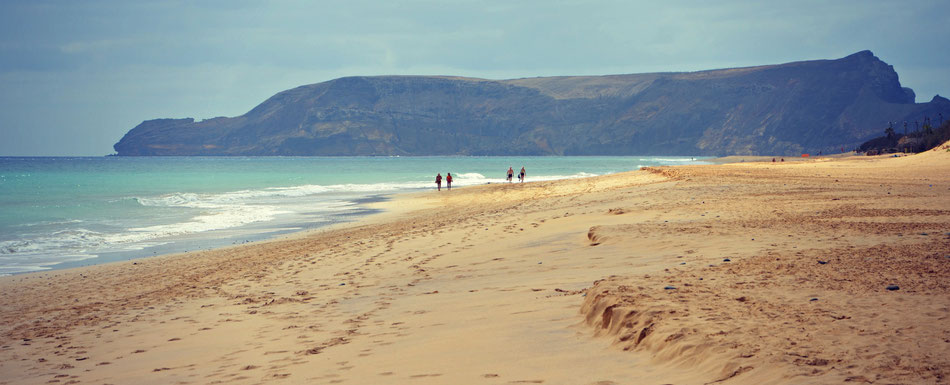 Beach of Porto Santo Island, Madeira