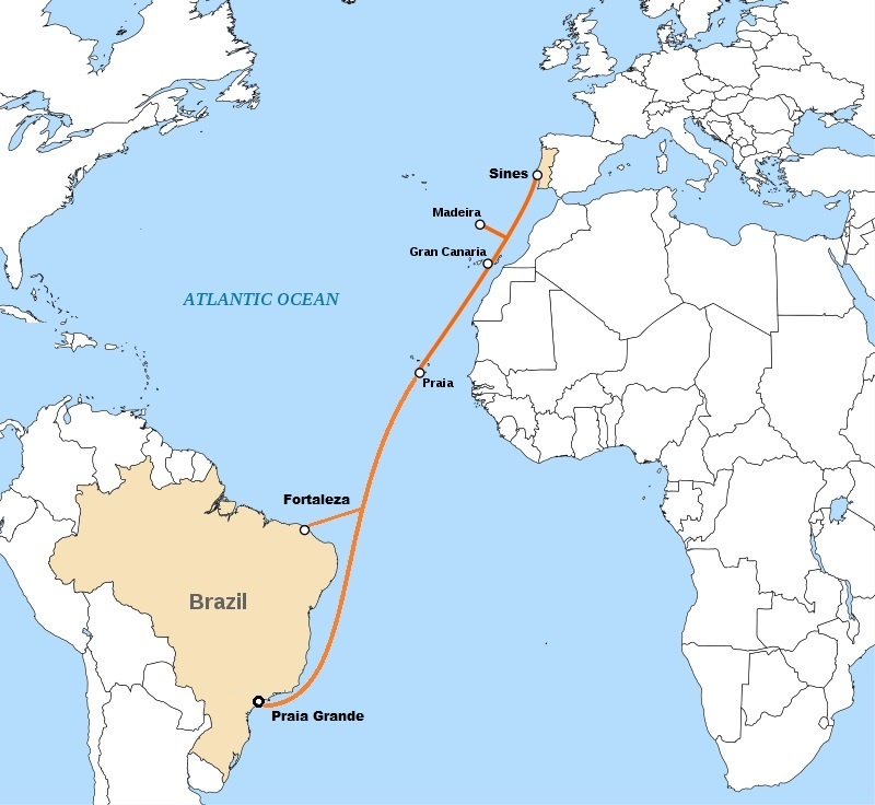 EllaLink Submarine Telecommunications Cable Madeira Europe Portugal Latin America Brazil